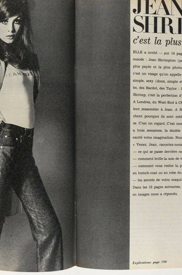JEAN SHRIMPTON Anita Pallenberg SACHA VAN DORSSEN Elle magazine 27 May 1965 1014