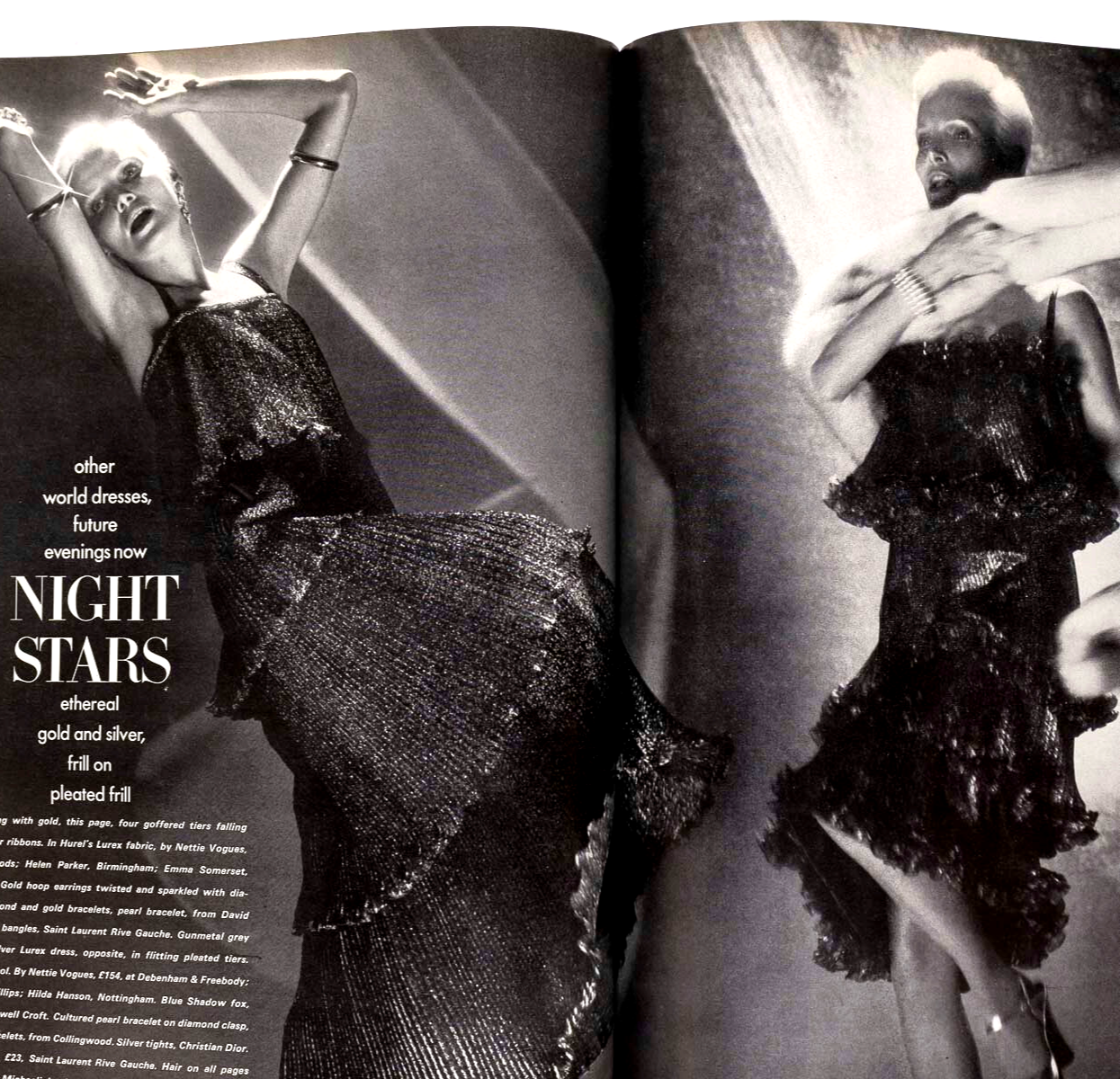 Ingrid Boulting MARC BOLAN Sellers MAGGIE SMITH  Vogue December 1972 Marsha Hunt