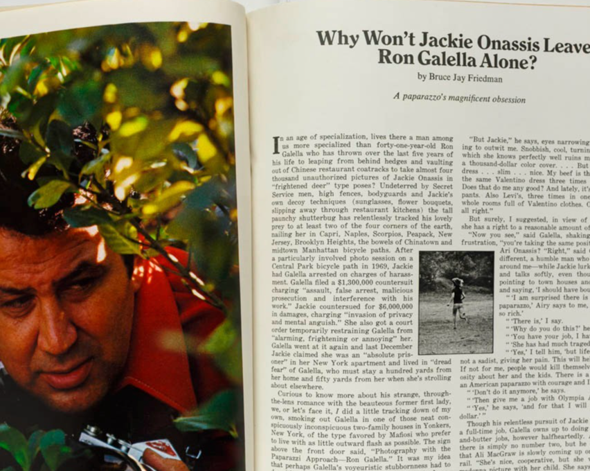 JACKIE O Ron Galella JOHN UPDIKE Jean-Paul Goude ESQUIRE March 1972 Superheroes