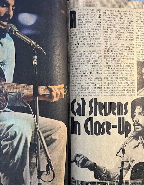 CAT STEVENS Michael Billington & Jackson EVE GRAHAM Valentine magazine SLADE 70s