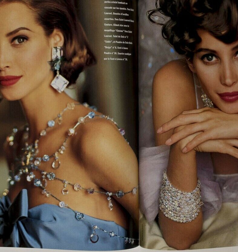 Heather Stewart-Whyte CHRISTY TURLINGTON Tatjana Patitz UNGARO vtg PARIS VOGUE