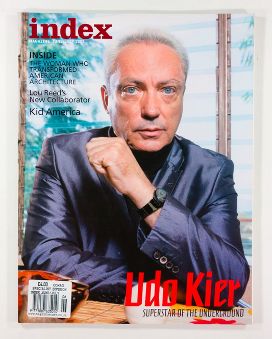 Udo Kier LOU REED Kid America INDEX magazine June 2003 Architecture UNDERGROUND