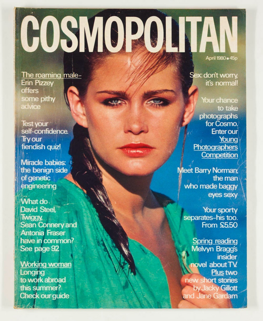 JULIE FOSTER Catherine Oxenberg TATUM O'NEAL Cosmopolitan 1980 April DVF Twiggy
