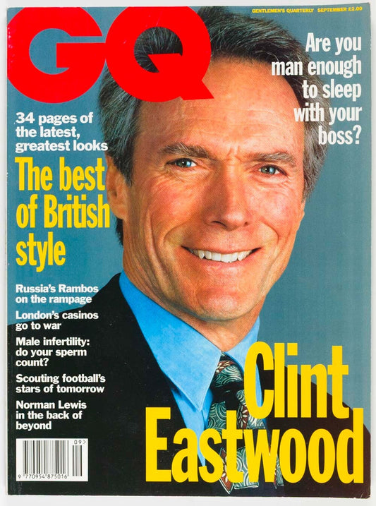 Clint Eastwood PAUL SMITH Norman Lewis GQ MAGAZINE May 1993 British style DANDY