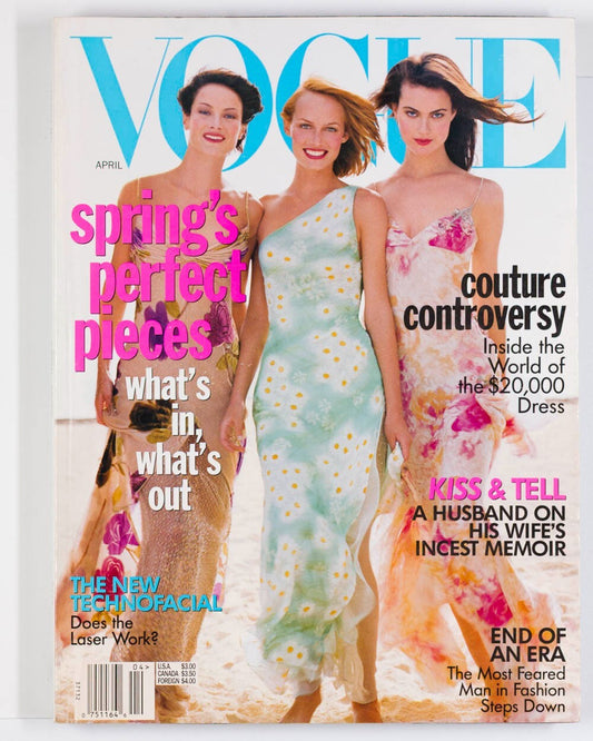 Carolyn Murphy AMBER VALLETTA Shalom Harlow  VOGUE April 1997 Helmut Newton PENN