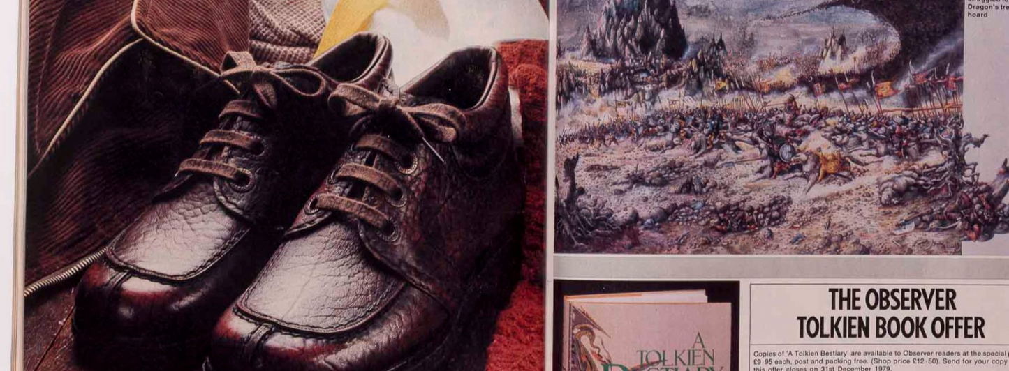 JRR TOLKIEN Bestiary IAN MILLER Smaug Lord of The Rings HOBBIT Rare UK magazine