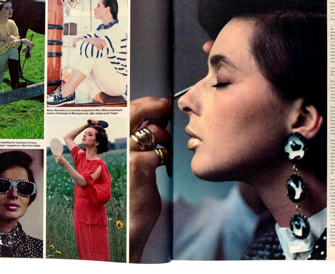 Isabella Rossellini ROGER MAYNE Barry Lewis SUNDAY TIMES magazine February 1986