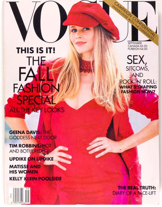 Claudia Schiffer CHRISTY Helmut Newton McMENAMY Vogue September 1992 Naomi