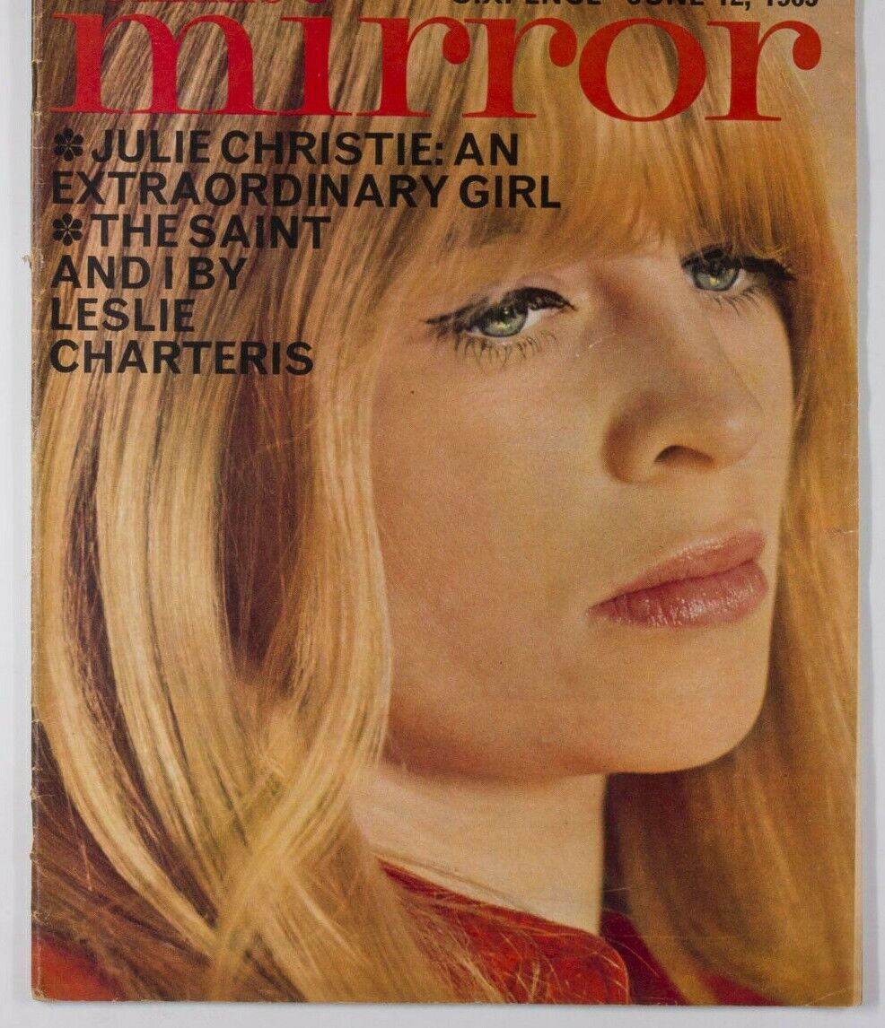 JULIE CHRISTIE Leslie Charteris PAULENE STONE May Routh  WOMAN'S MIRROR magazine