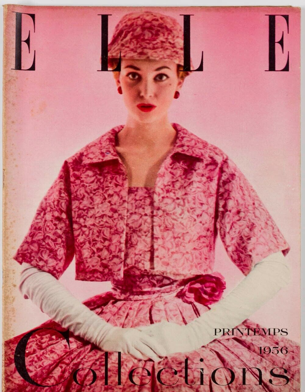 Spring Collections 1956 Dior PATOU Oleg Zinger KAZAN Pierre Simon ELLE MAGAZINE