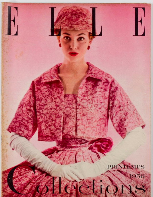 Spring Collections 1956 Dior PATOU Oleg Zinger KAZAN Pierre Simon ELLE MAGAZINE