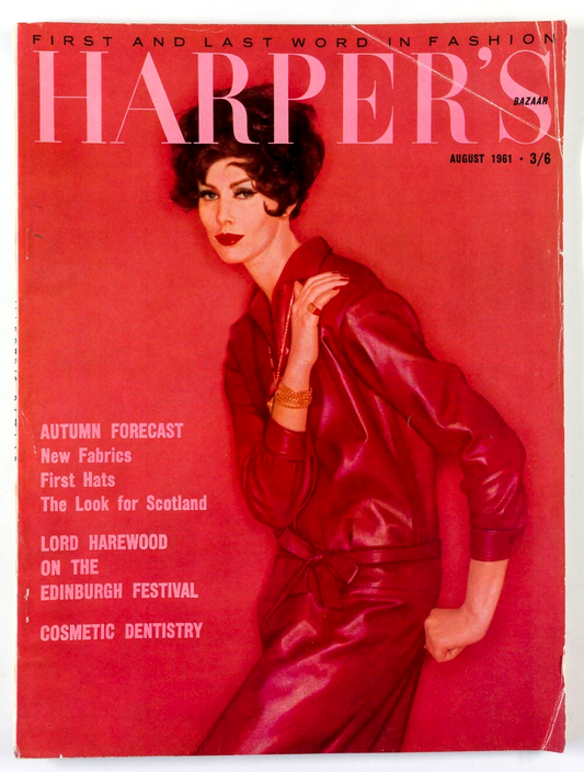 Maggi Eckardt JEAN SHRIMPTON Edinburgh Festival RED Harper's Bazaar August 1961