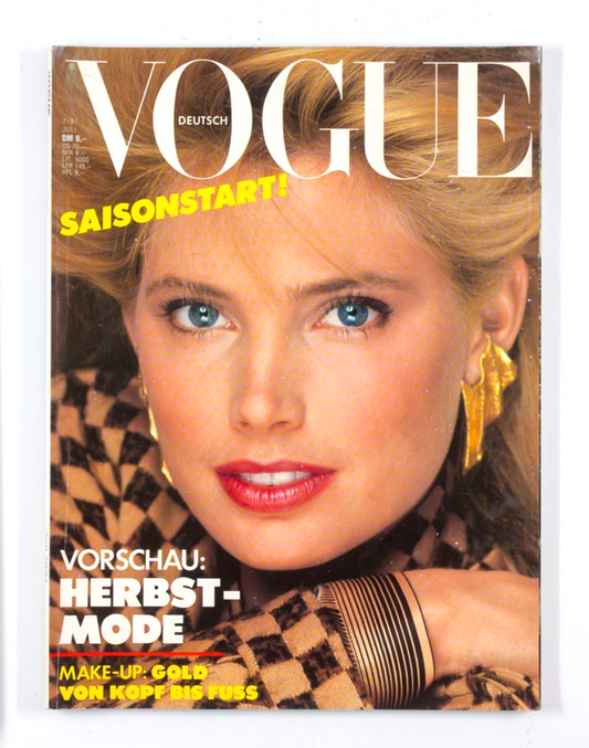 Kelly Emberg GERMAN VOGUE magazine July 1981 Deutsch edition GERMANY Juli VTG