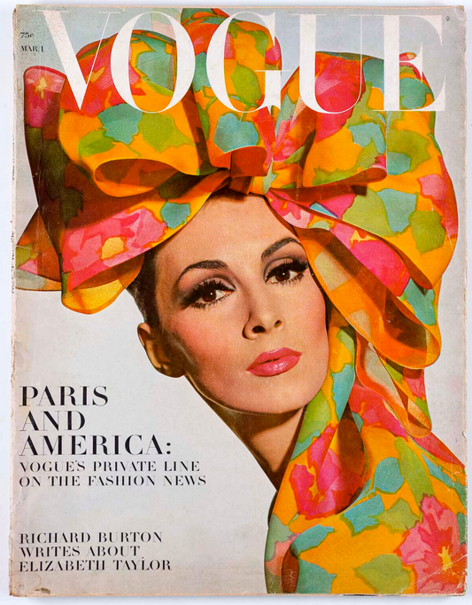 Blow Up WILHELMINA COOPER Veruschka VOGUE March 1965 COURREGES Liz Taylor WARHOL