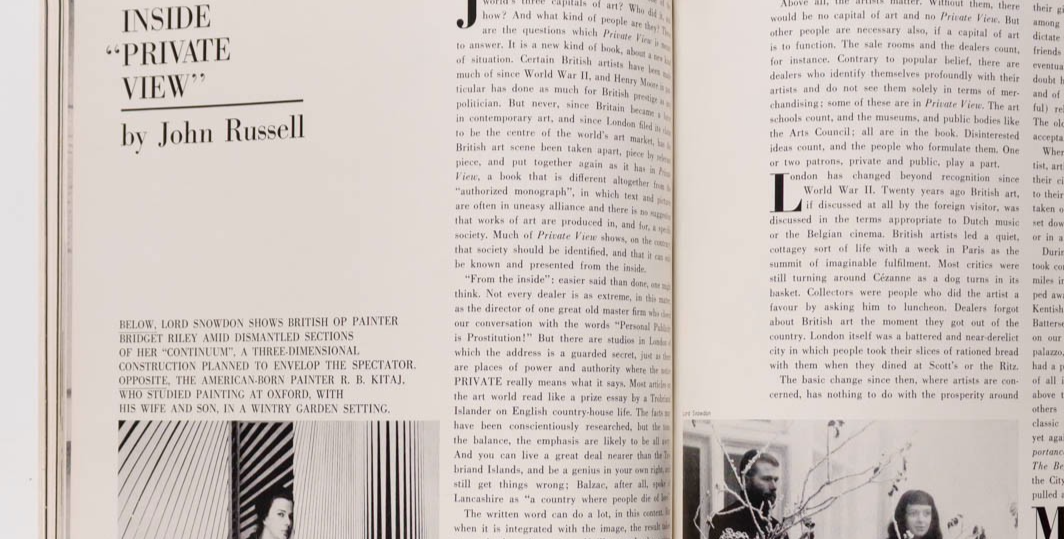 Brigitte Bauer VERUSCHKA Barry Humphries VOGUE AUSTRALIA Dec 1965 Bridget Riley