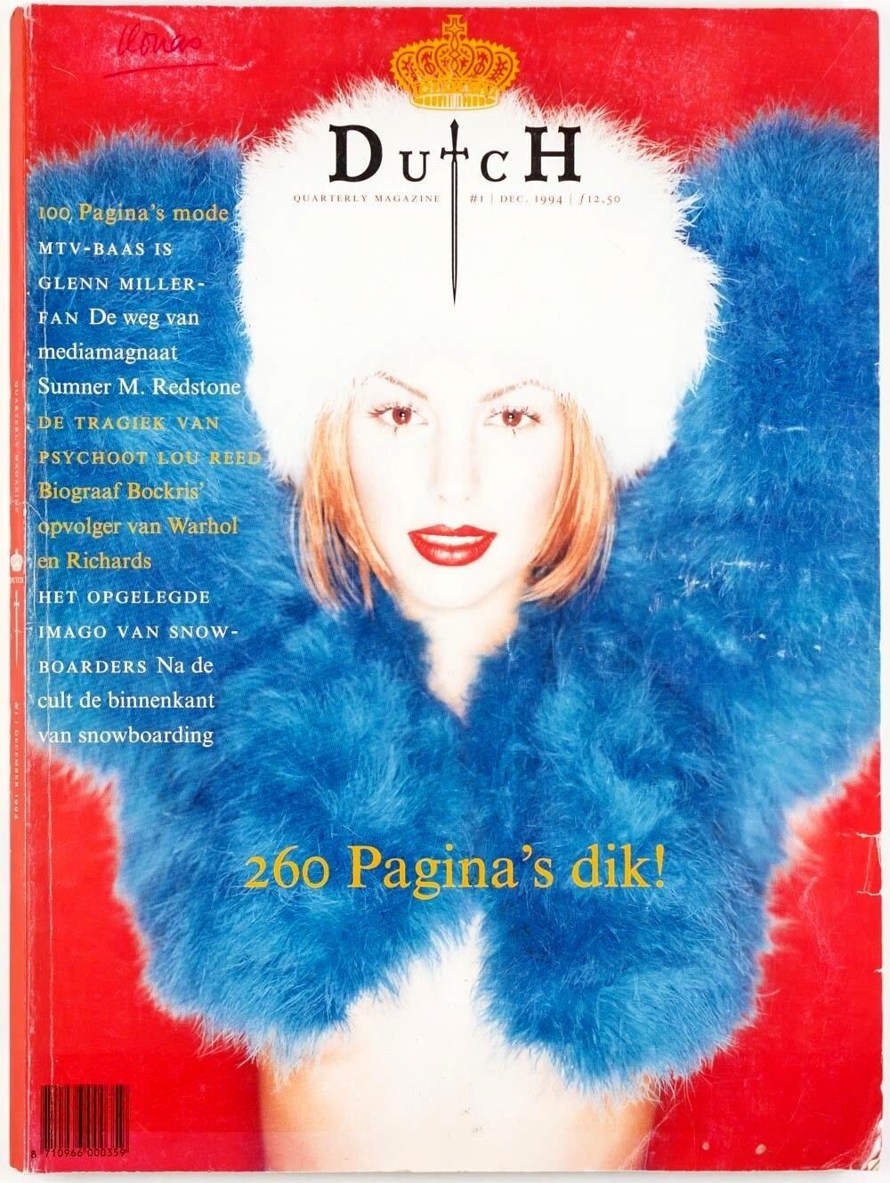 Sandor Lubbe WARHOL Lou Reed JOHNNY DEPP 1st DUTCH MAGAZINE Issue No. 1 Dec 1994