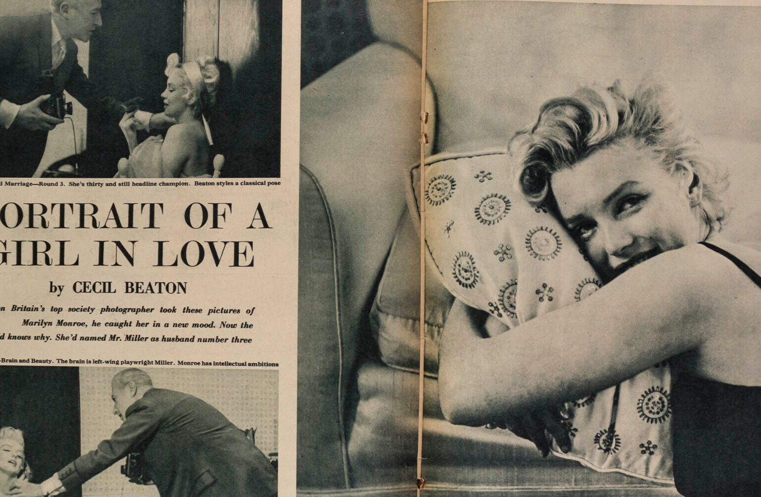 MARILYN MONROE by CECIL BEATON Rene Gruau Pepsi Cola ad ILLUSTRATED magazine 50s