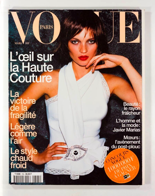 Kate Moss HAUTE COUTURE Malgosia Bela PARIS VOGUE March 1999 Natalia Semanova