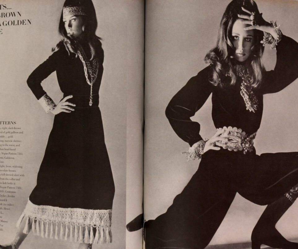 Lauren Hutton TINA AUMONT Norman Parkinson VOGUE August 1968 Veruschka HORST vtg