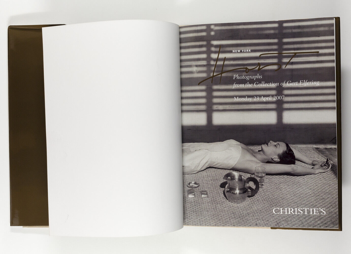 HORST P Photo Auction Catalog Gert Elfering CHRISTIE'S NYC 2007 slipcase HB book