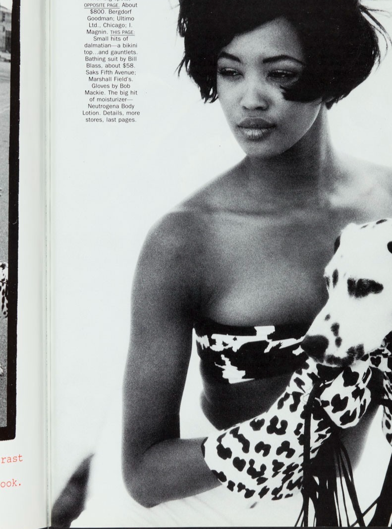 Linda Evangelista PETER LINDBERGH Dalmations NAOMI CAMPBELL Vogue June 1990 US