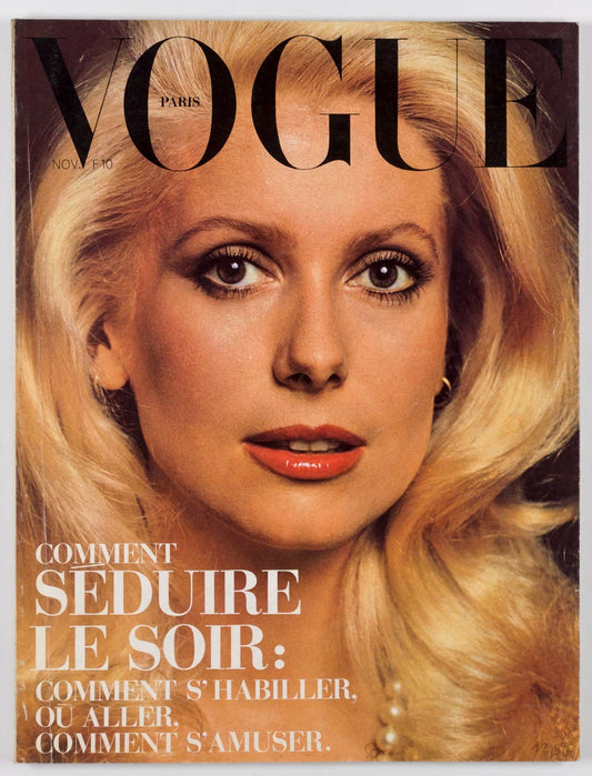 Catherine Deneuve GUY BOURDIN Helmut Newton PARIS VOGUE November 1972 Birkin VTG