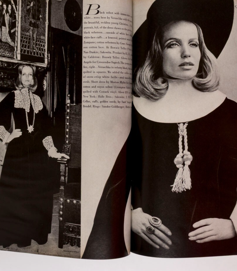 Lauren Hutton TINA AUMONT Norman Parkinson VOGUE August 1968 Veruschka HORST vtg