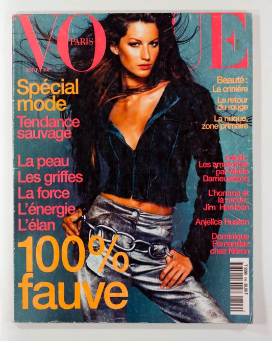 Gisele Bundchen ANJELICA HUSTON Jim Harrison MARIE DARRIEUSSECQ Mode PARIS VOGUE