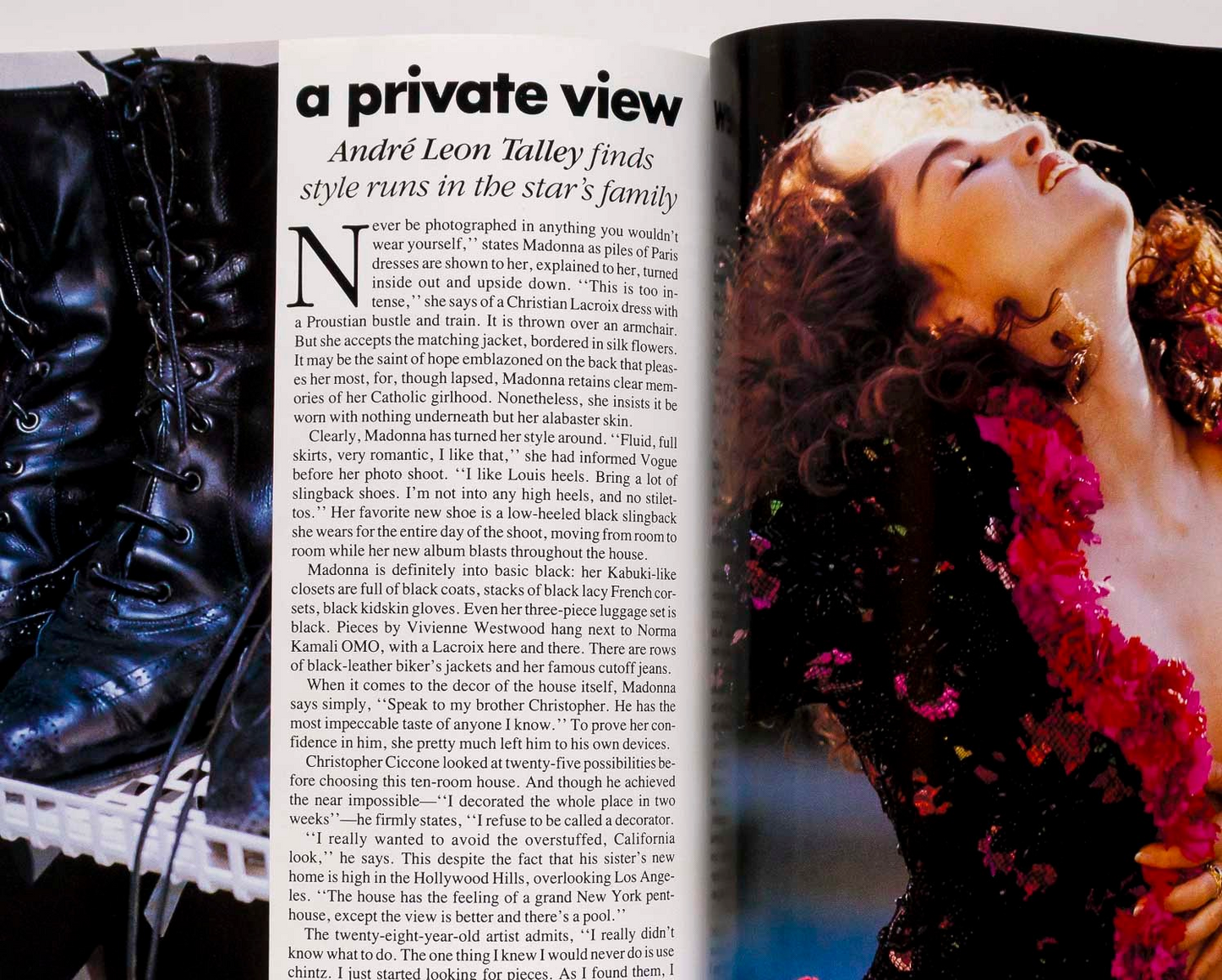 Madonna CLAUDIA SCHIFFER Stephanie Seymour VOGUE May 1989 CINDY CRAWFORD vtg US