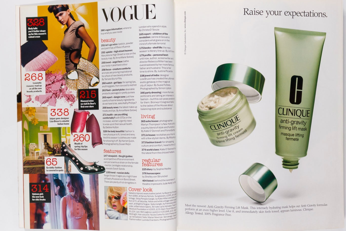 Natasha Vojnovic MAGGIE RIZER Gisele VOGUE March 2003 Filippa Hamilton NEW LOOK