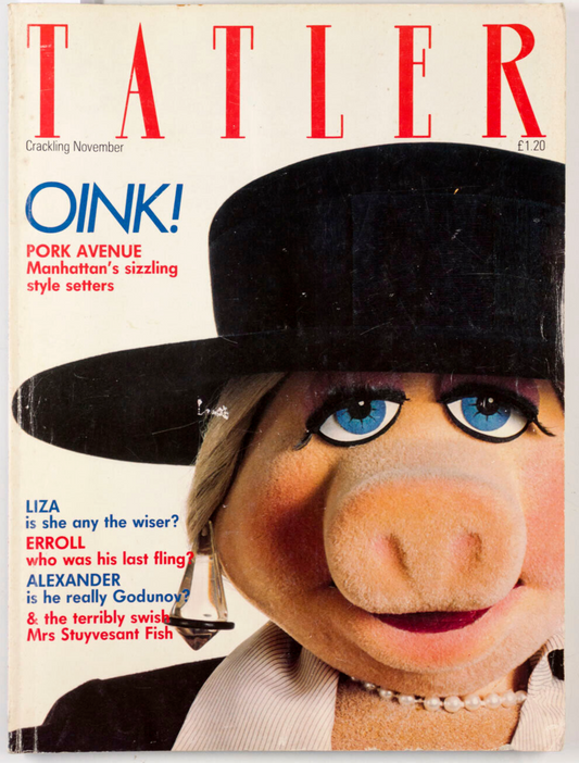 MISS PIGGY Liza Minnelli JANICE DICKINSON David Duchovny BOB MACKIE vtg TATLER