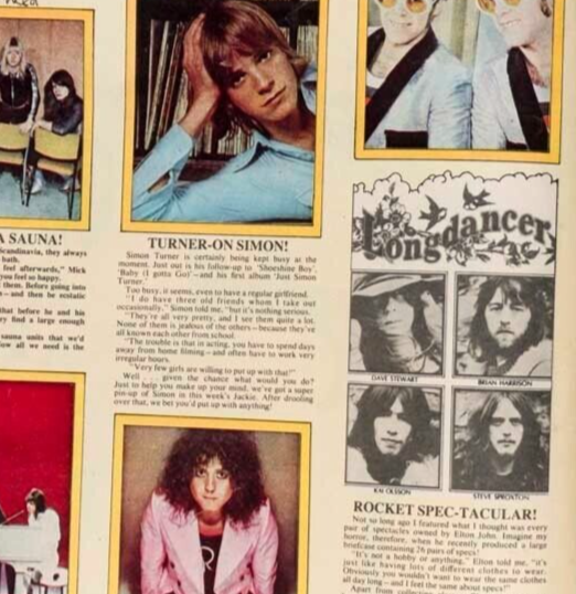 Marc Bolan BOWIE Simon Turner CAT STEVENS Sweet ELTON Jackie magazine 5 May 1973