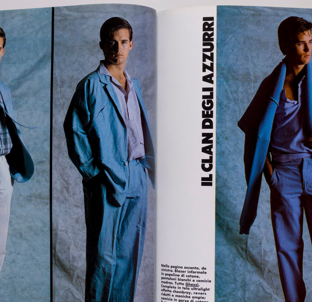 STING Albert Watson EMPORIO ARMANI L'uomo Vogue May 1984 Carlo Orsi ALDO FALLAI