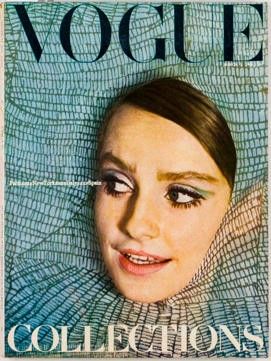 Ascher NORMAN PARKINSON Jean Shrimpton VOGUE 1965 1 March COLLECTIONS Courreges