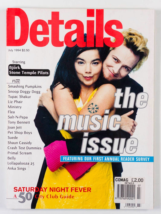 Bjork SCOTT WEILAND Tupac DETAILS magazine July 1994 Pet Shop Boys U2 The Cramps