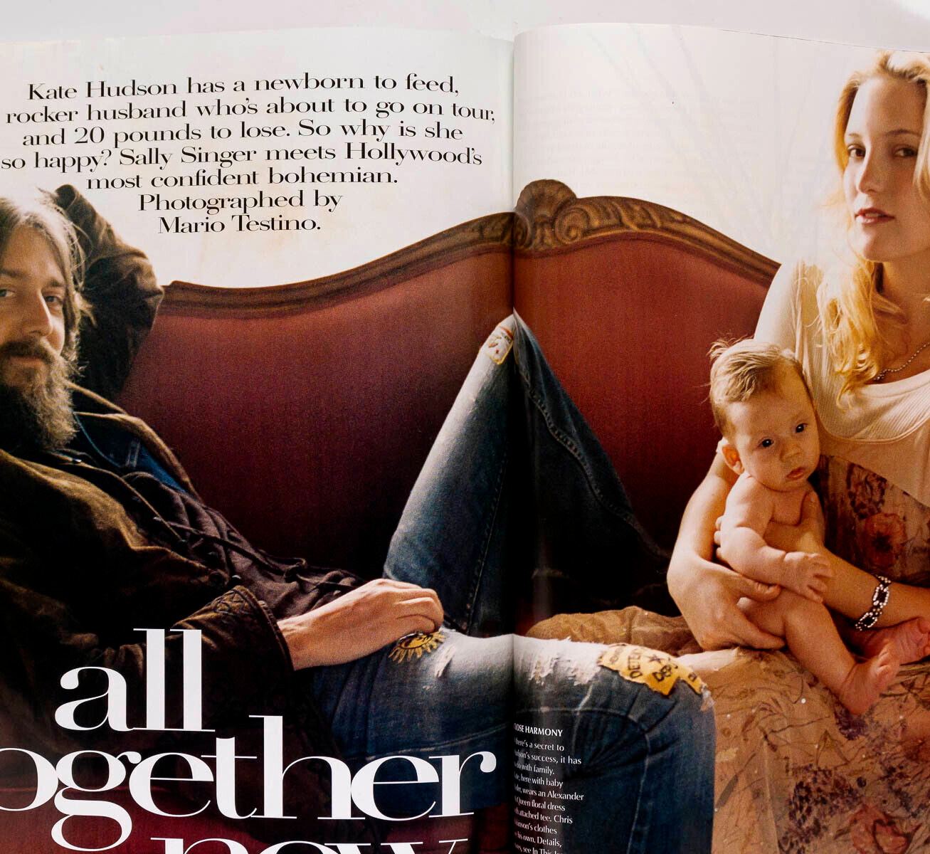 KATE HUDSON The Black Crowes LIYA KEBEDE Vogue magazine June 2004 Nathan Lane US