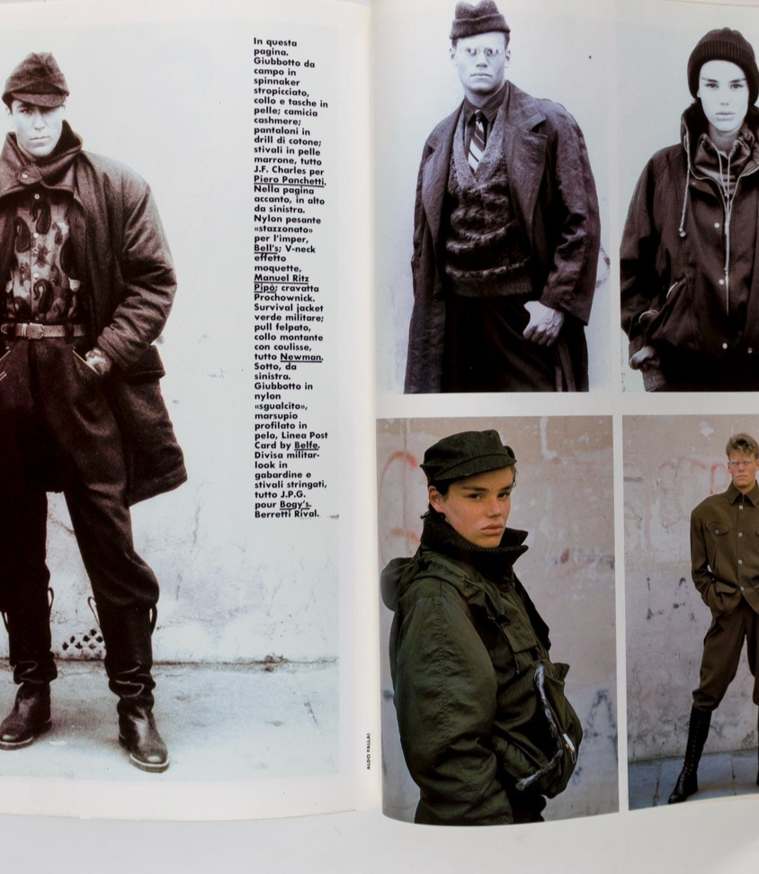 John Malkovich KEITH HARING Barry Kamen ALDO FALLAI L'uomo Vogue October 1984