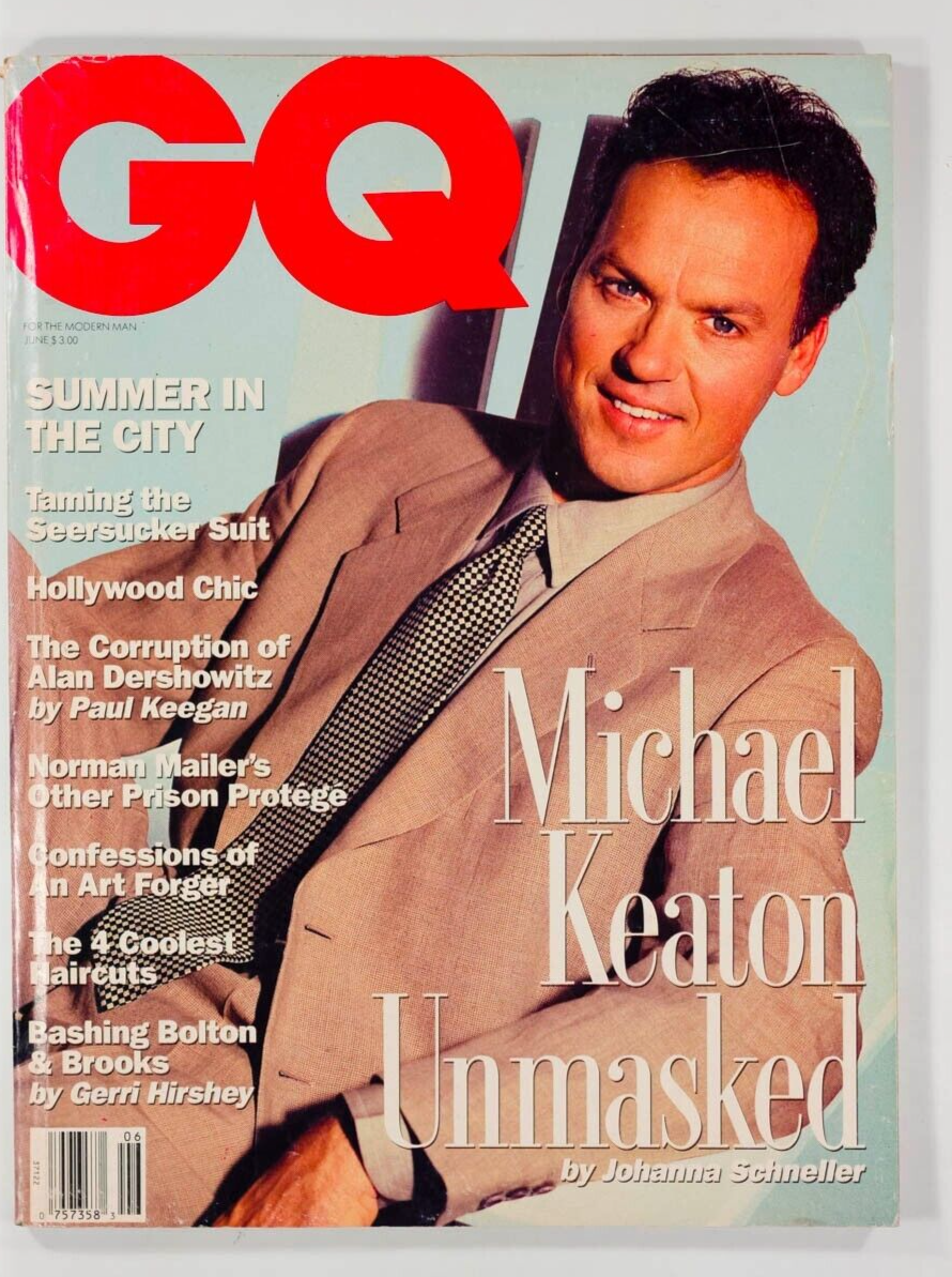 Michael Keaton BRAD PITT Norman Mailer ALAN DERSHOWITZ Paul Keegan ~ GQ magazine