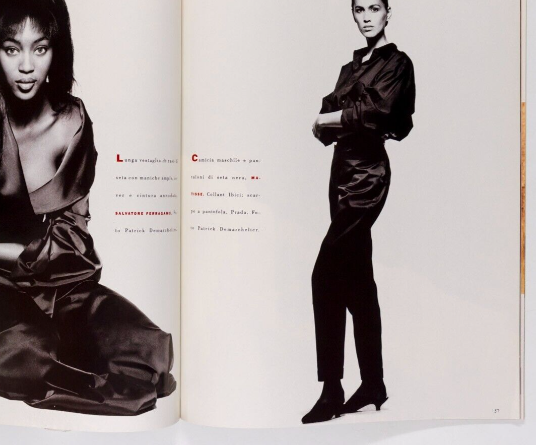 Moschino NAOMI CAMPBELL Silk CHRISTY TURLINGTON Aldo Fallai COUTURE Vogue Italia