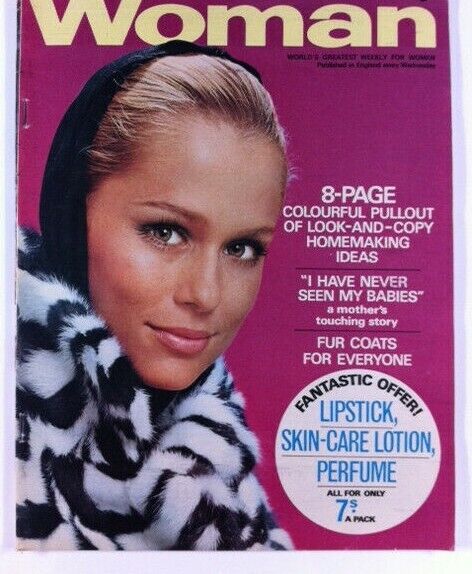 LAUREN HUTTON Flower Power Knitwear JUDY GEESON Frederic Raphael WOMAN Magazine