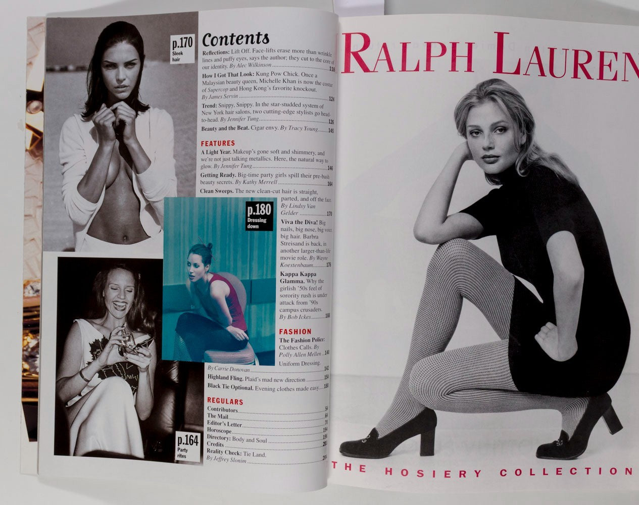 Helena Christensen CORINNE DAY Christy Turlington MARY MARK Allure November 1996