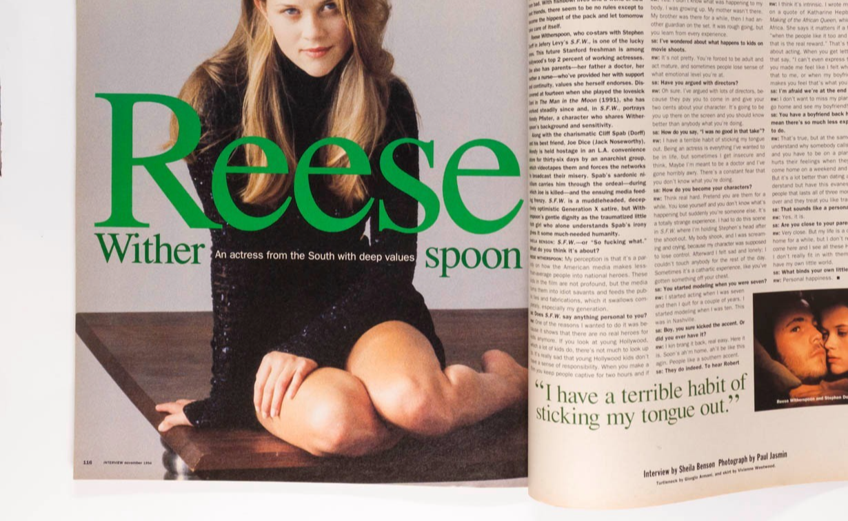 TOM CRUISE Ritts INTERVIEW Biggie KENNETH BRANAGH Reese ZELLWEGER November 1994