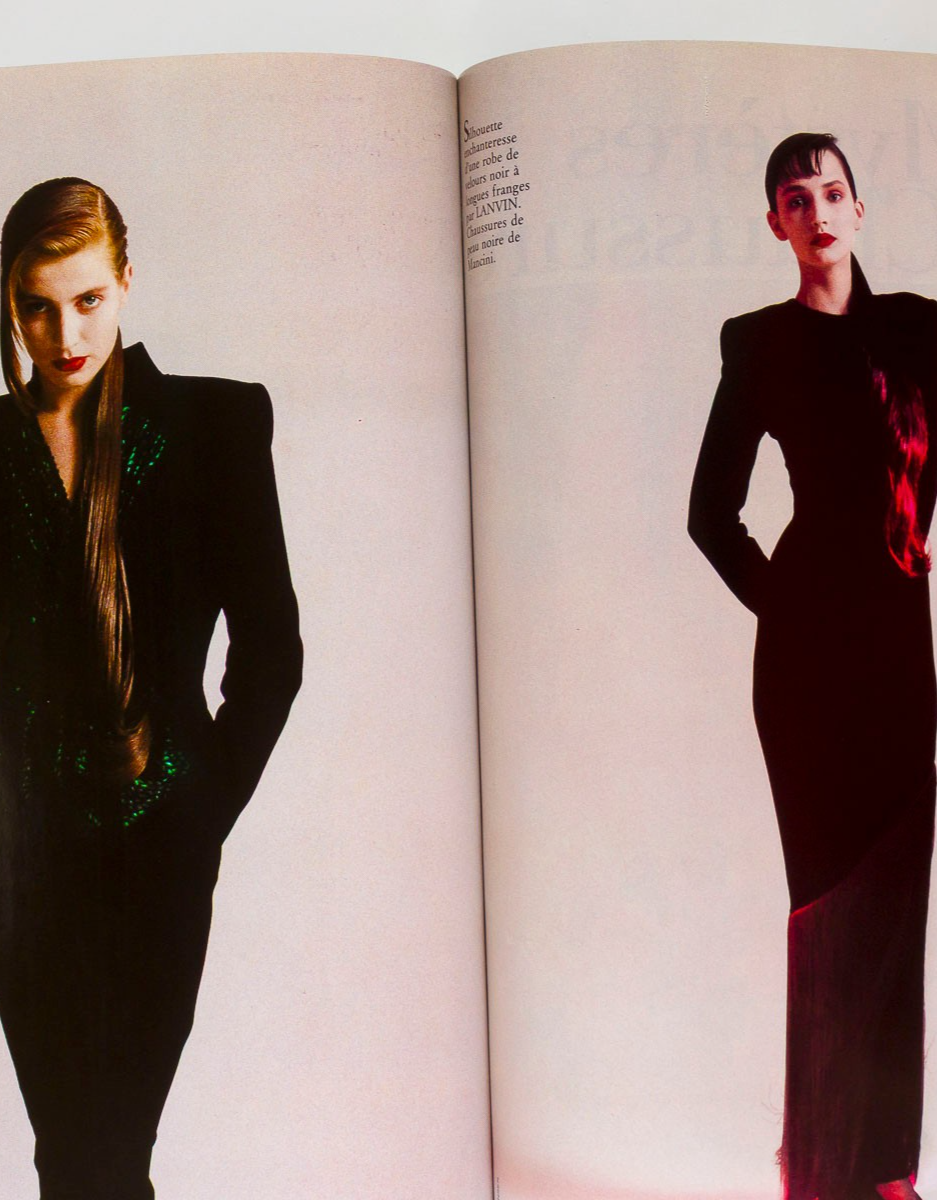 Carole Bouquet DALI Victoria Lockwood HARPERS BAZAAR FRANCE November 1986 Chanel