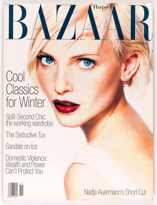 Nadja AMBER VALLETTA Kate Moss KRISTEN McMENAMY Harper's Bazaar US November 1994