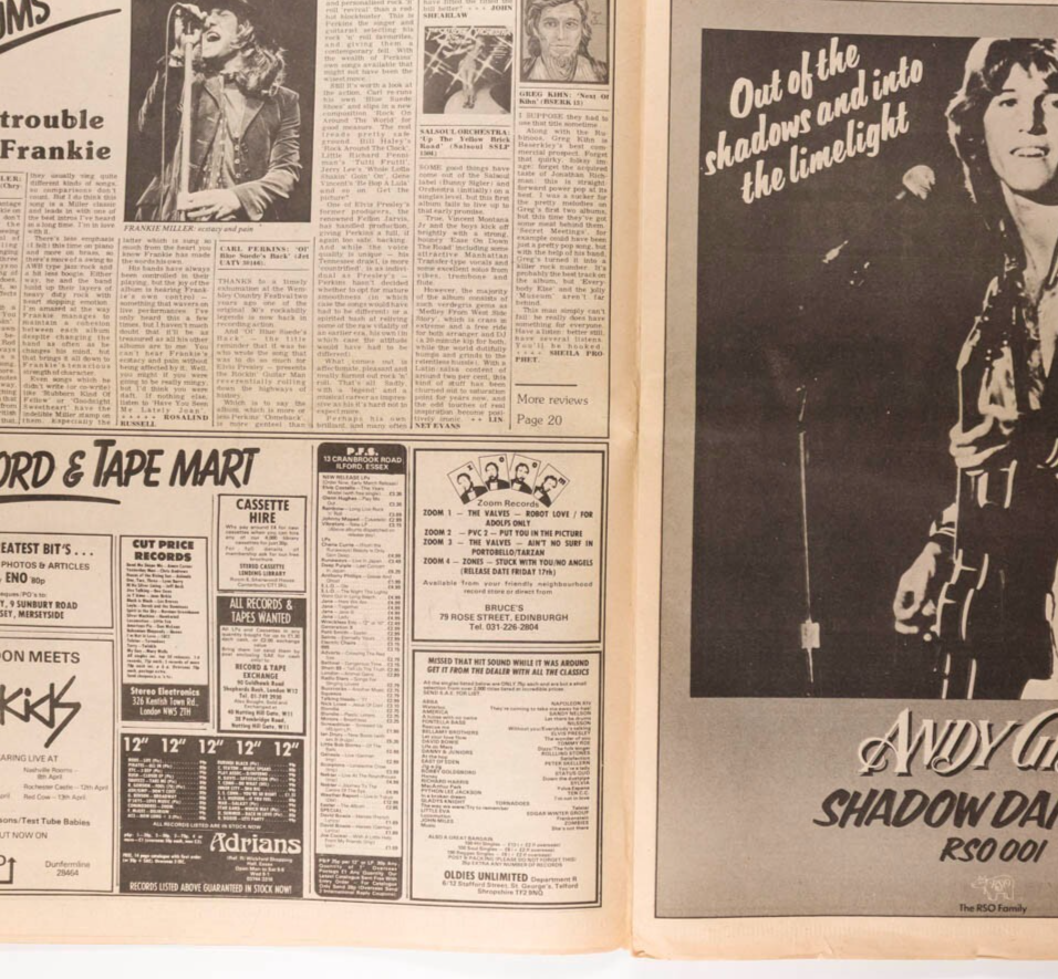 Sid Vicious NANCY SPUNGEN Japan RECORD MIRROR magazine 8 April 1978 Phil Collins