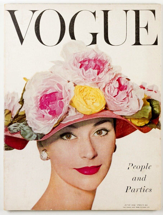 IRVING PENN Balenciaga HATS Sweaters PATTERNS Aldeburgh FOOD Vogue June 1956 vtg