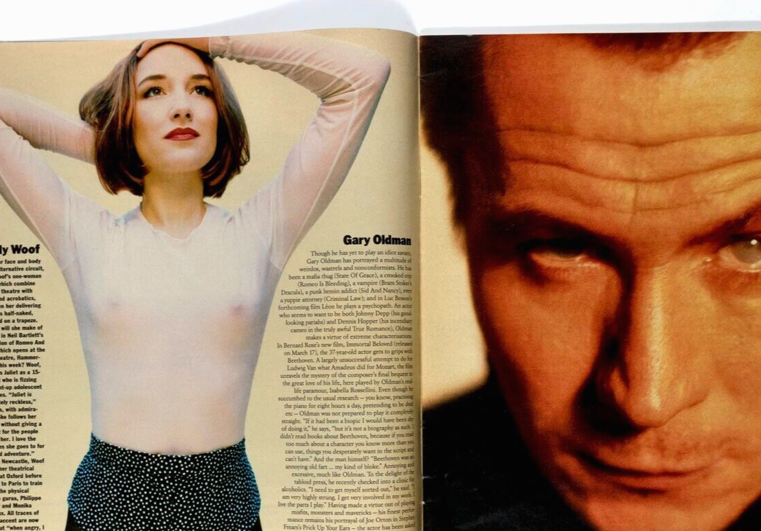 Madonna STEVEN MEISEL Versace Sunday Times magazine 1995 Gary Oldman DE KOONING