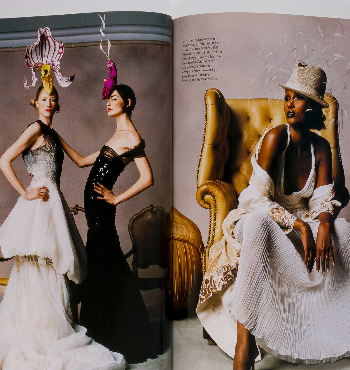 ERIN O'CONNOR Susie Bick KAREN ELSON uk PHILIP TREACY Harpers & Queen magazine