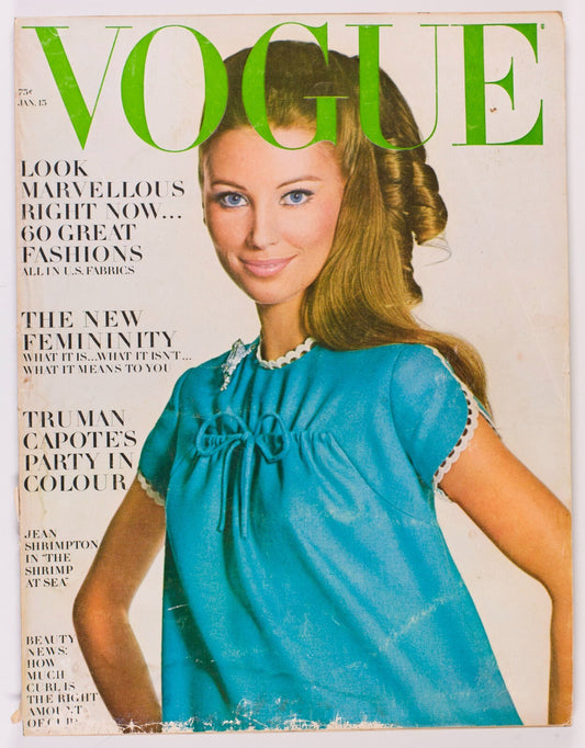 EVELYN KUHN Jean Shrimpton AVEDON Vogue January 1967 Jacqueline de Ribes CAPOTE