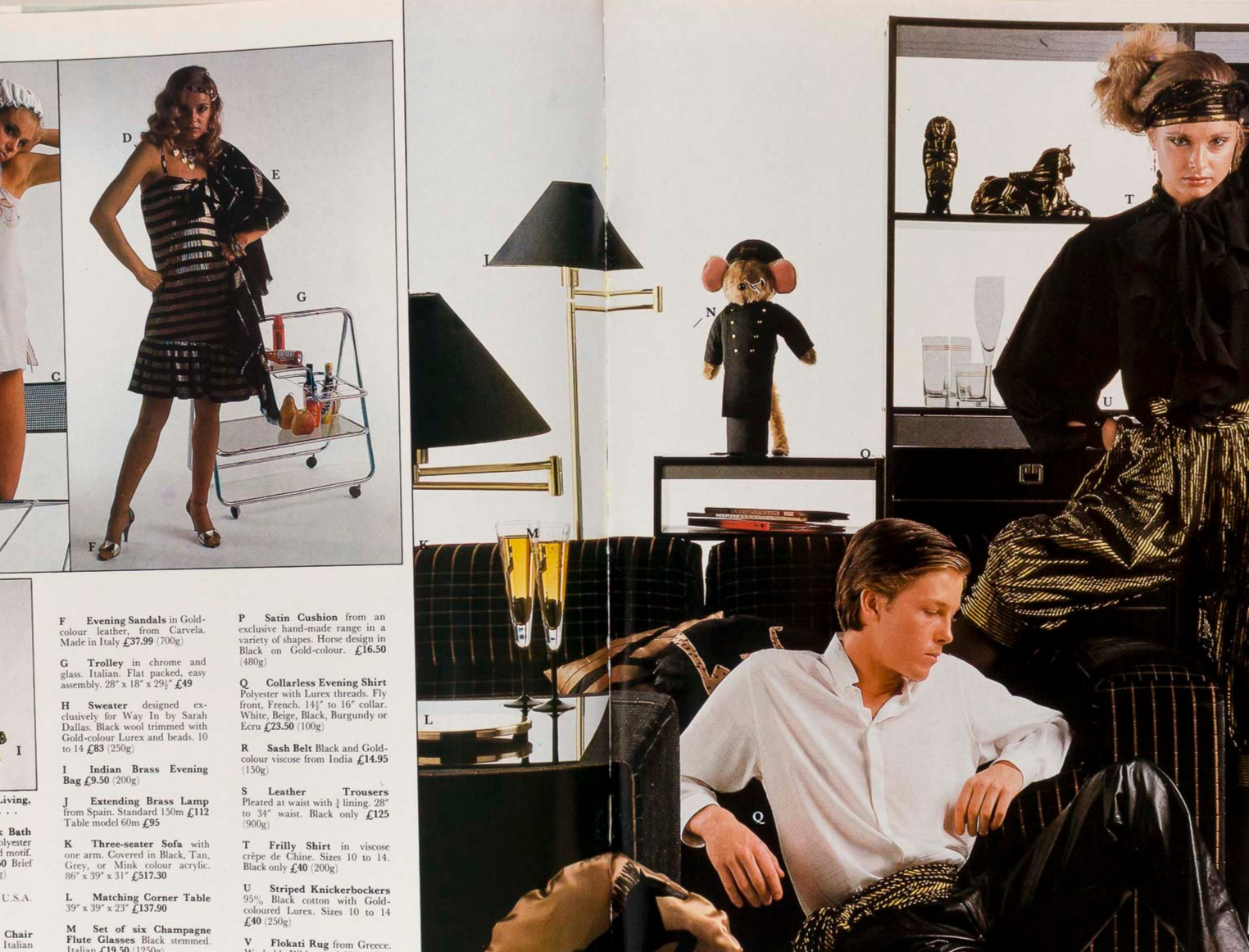 HARRODS Christmas catalog magazine 1981 Burberry PATRICK LICHFIELD Sheila Black